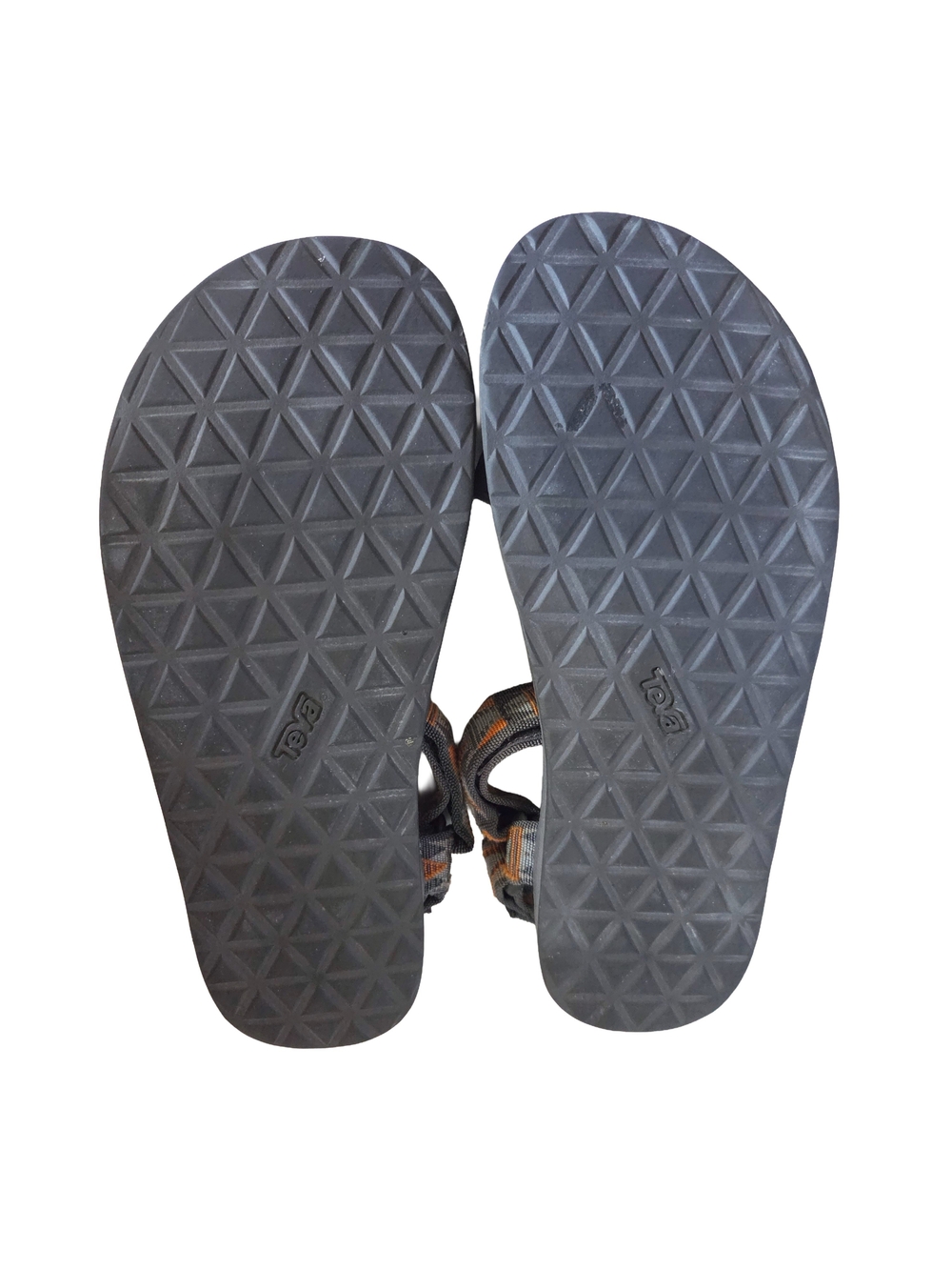 Men's Teva Original Universal Sandals Geometric Mosaic Brown Adjustable Straps - Picture 6 of 10